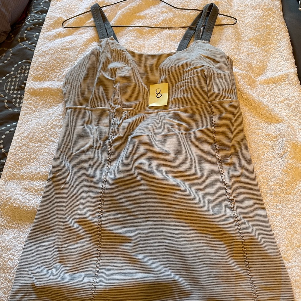 Lululemon Athletica Gray Tank Top. 2 Lululemon tanks w/bra. 1 Adidas w/bra